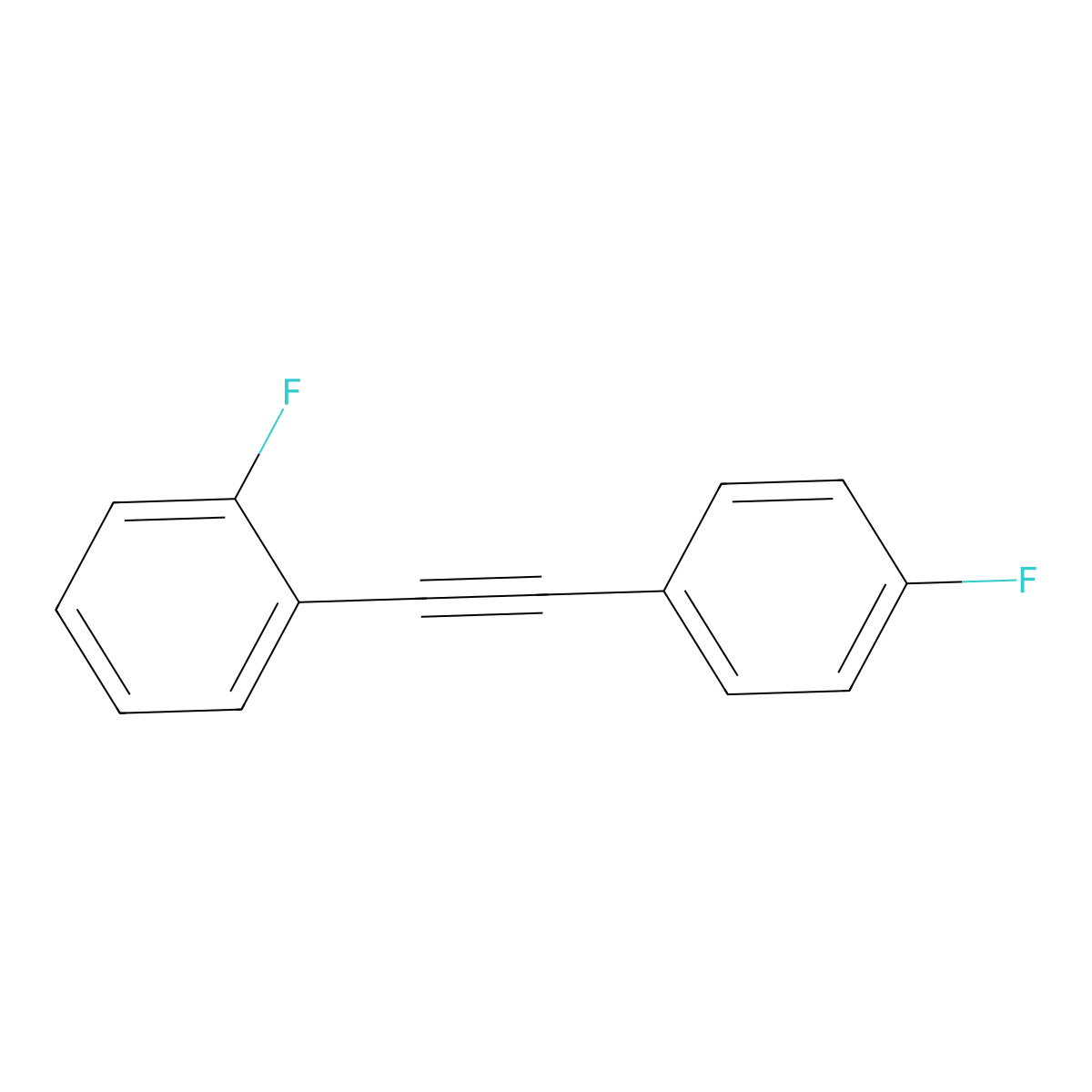 1-Fluoro-2-[(4-fluorophenyl)ethynyl]benzene molecular structure, CAS 148004-79-9