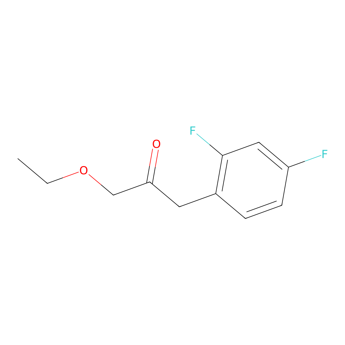 1-(2,4-Difluorophenyl)-3-ethoxypropan-2-one molecular structure, CAS 1480060-50-1