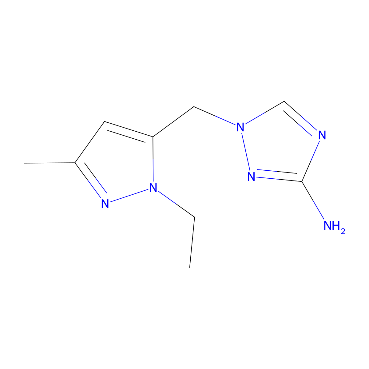 1-((1-Ethyl-3-methyl-1h-pyrazol-5-yl)methyl)-1h-1,2,4-triazol-3-amine molecular structure, CAS 1480073-16-2