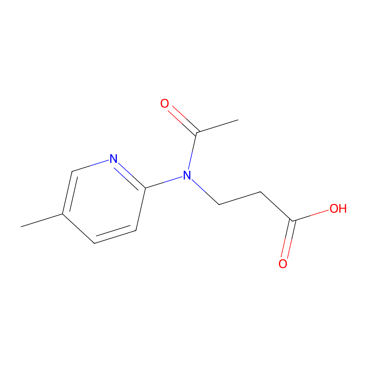 3-[N-(5-methylpyridin-2-yl)acetamido]propanoic acid molecular structure, CAS 1480076-32-1