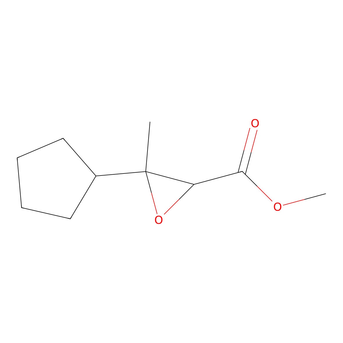 Methyl 3-cyclopentyl-3-methyloxirane-2-carboxylate molecular structure, CAS 1480081-98-8