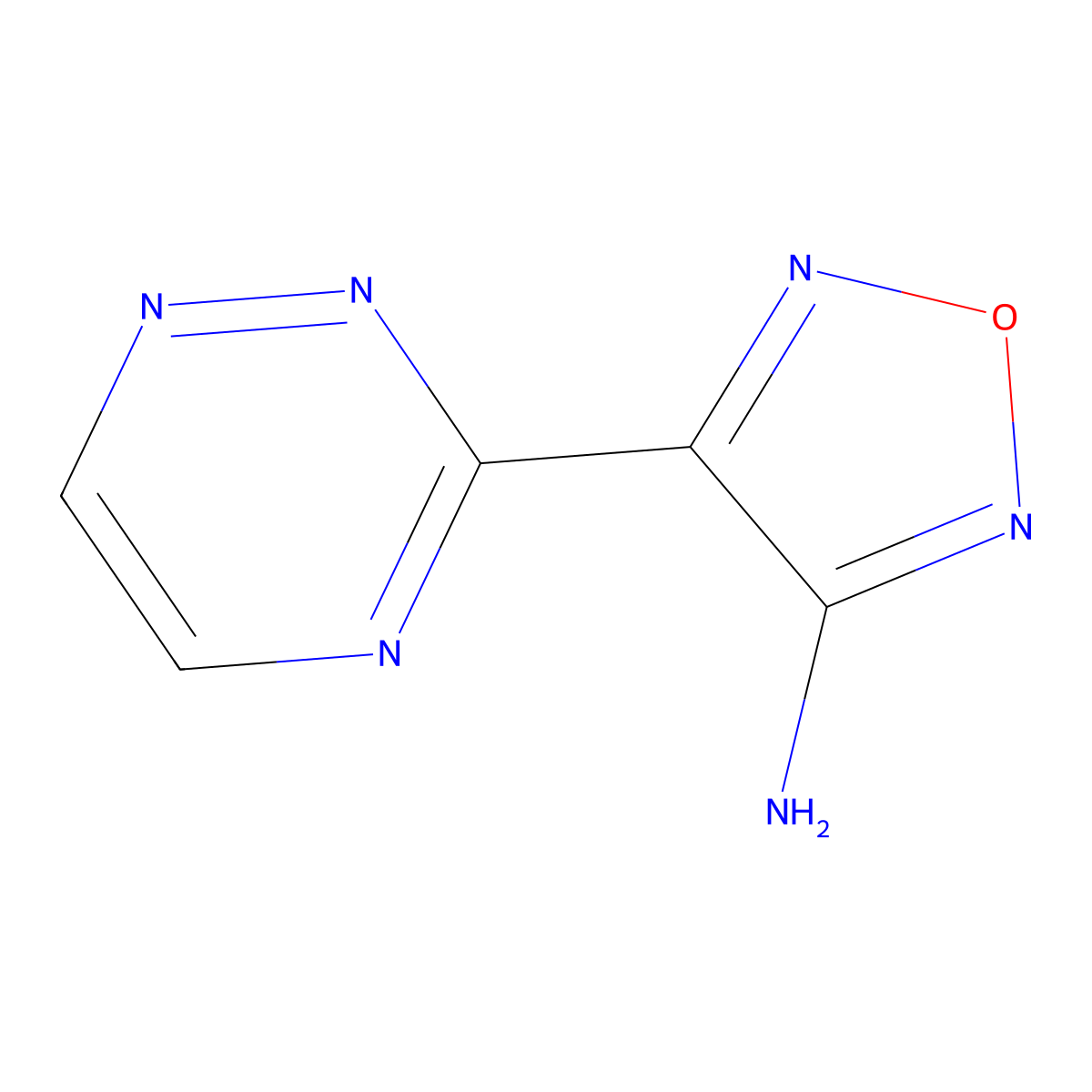 1,2,5-Oxadiazol-3-amine, 4-(1,2,4-triazin-3-yl)- molecular structure, CAS 1480084-24-9