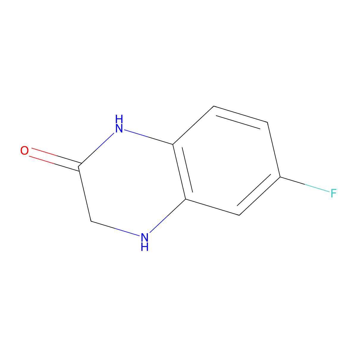 6-fluoro-3,4-dihydro-1H-quinoxalin-2-one molecular structure, CAS 148010-65-5