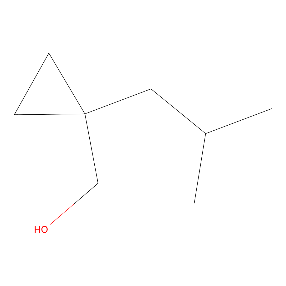 [1-(2-Methylpropyl)cyclopropyl]methanol molecular structure, CAS 1480105-32-5