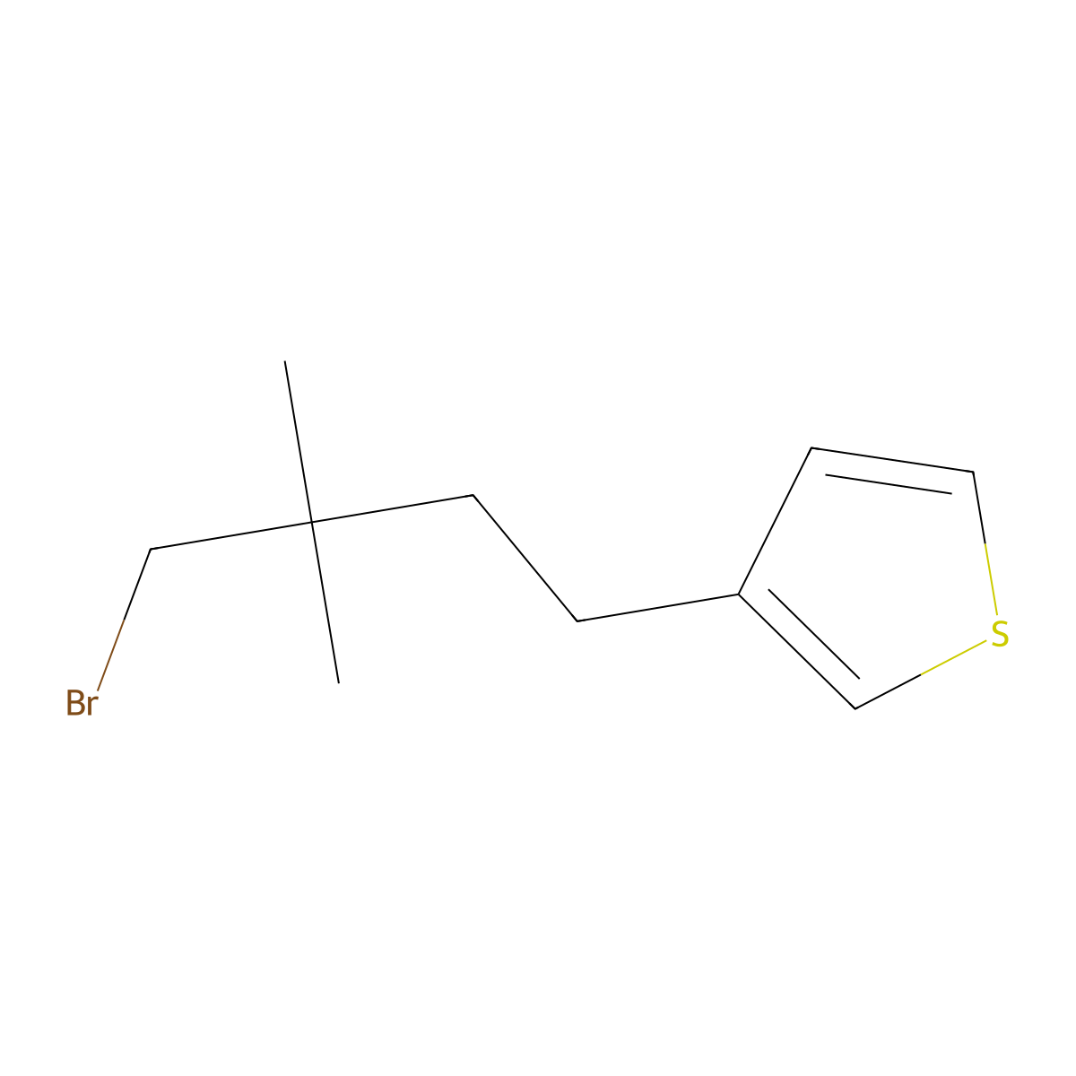 3-(4-Bromo-3,3-dimethylbutyl)thiophene molecular structure, CAS 1480110-74-4