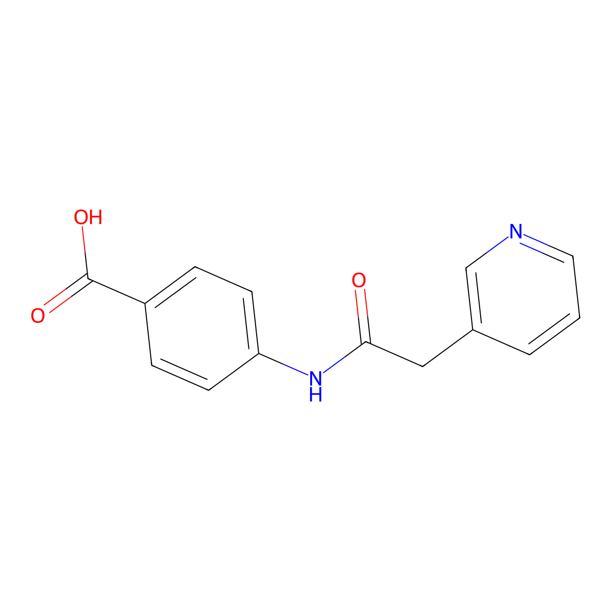 4-[2-(Pyridin-3-yl)acetamido]benzoic acid molecular structure, CAS 1480111-47-4