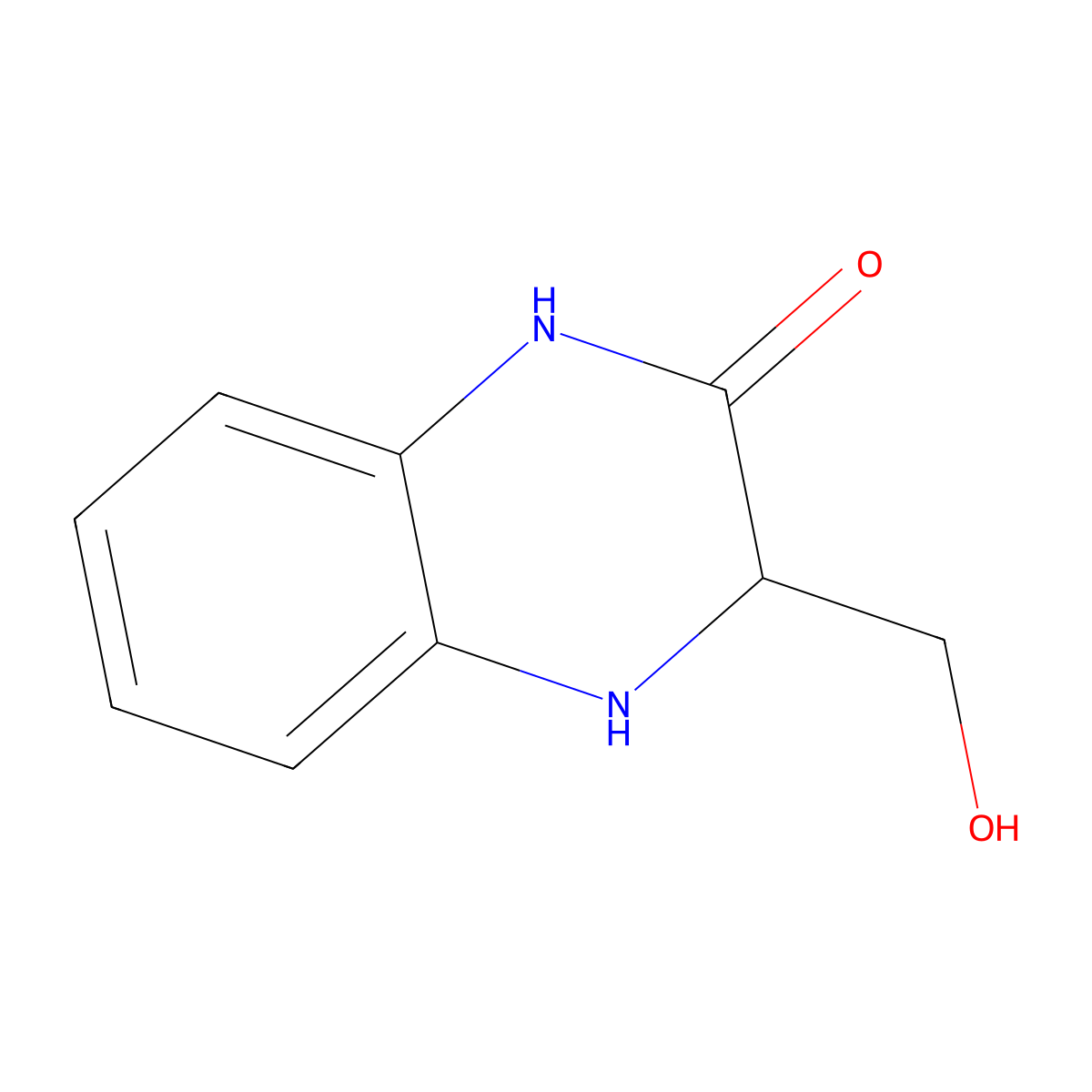 3-(Hydroxymethyl)-3,4-dihydroquinoxalin-2(1H)-one molecular structure, CAS 148012-90-2