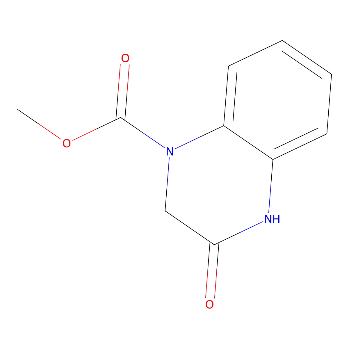 methyl 3-oxo-3,4-dihydroquinoxaline-1(2H)-carboxylate molecular structure, CAS 148012-93-5