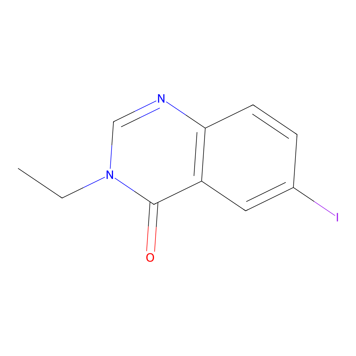 3-Ethyl-6-iodoquinazolin-4(3H)-one molecular structure, CAS 1480138-28-0