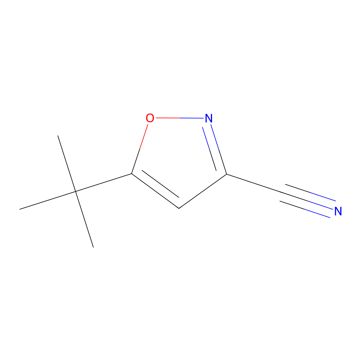 5-(tert-Butyl)isoxazole-3-carbonitrile molecular structure, CAS 148014-06-6