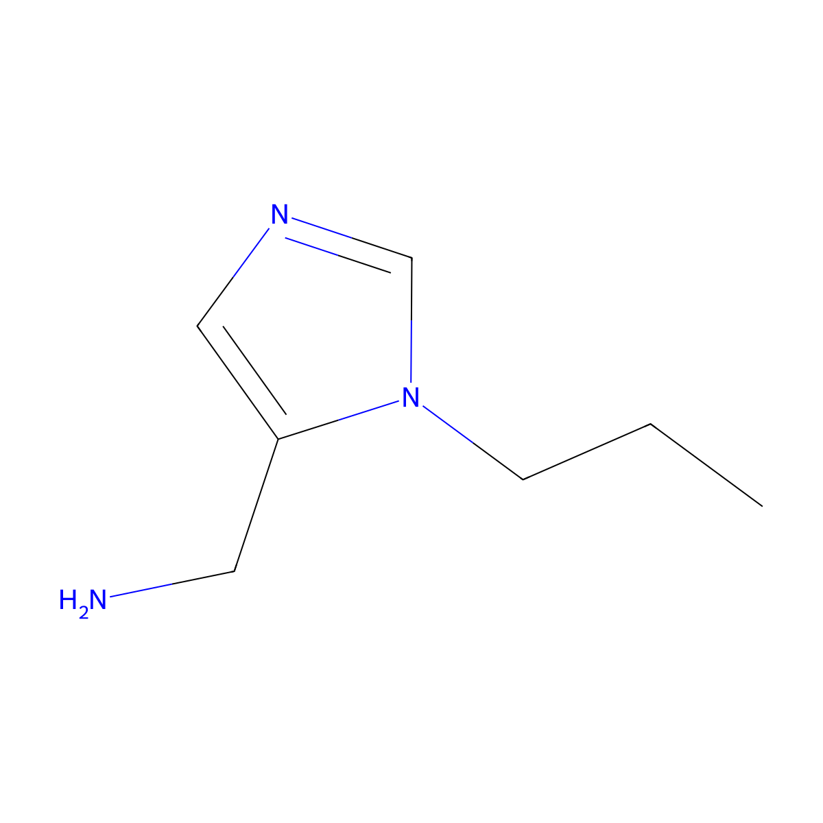1-(1-propyl-1H-imidazol-5-yl)methanamine molecular structure, CAS 1480140-22-4