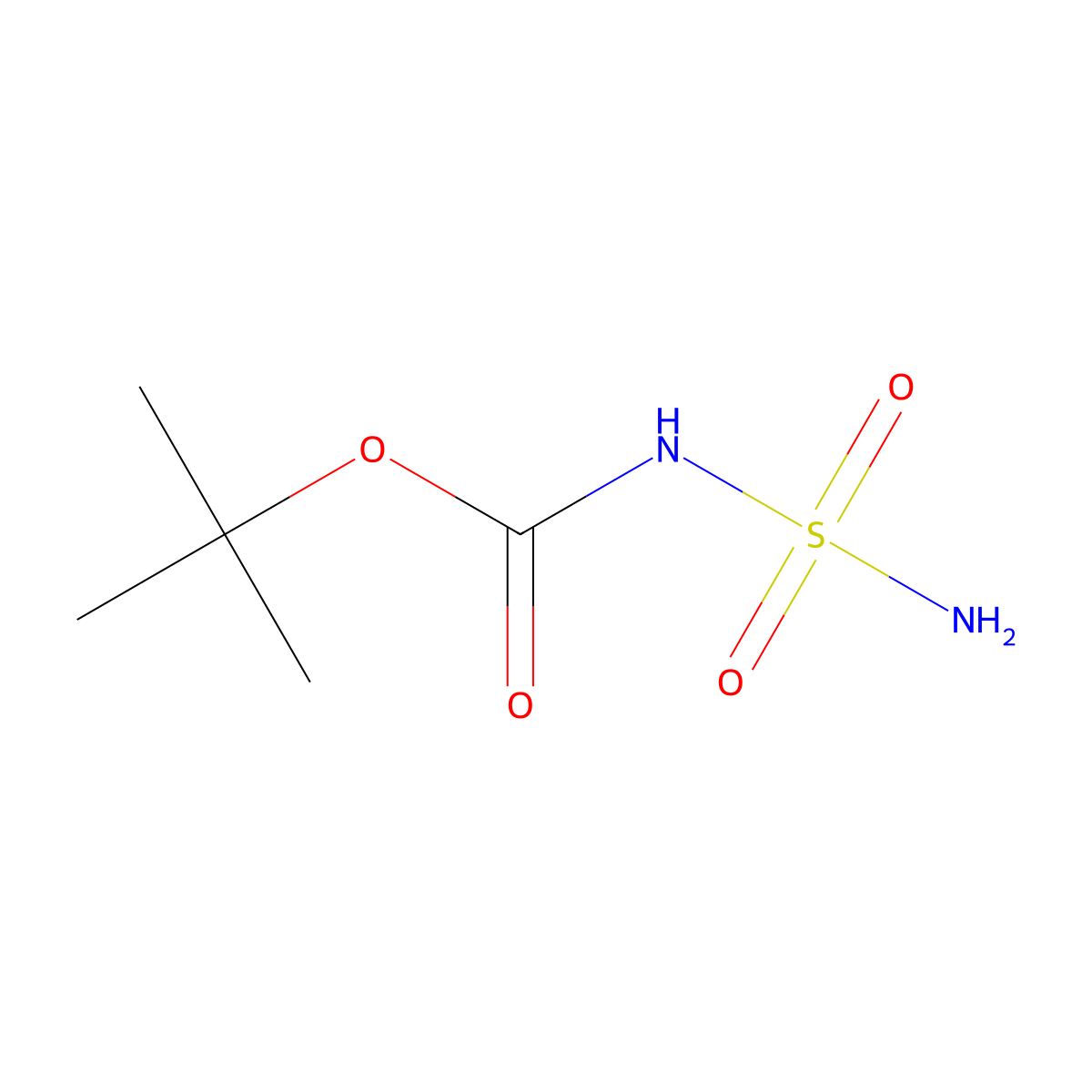 1,1-Dimethylethyl N-(aminosulfonyl)carbamate molecular structure, CAS 148017-28-1