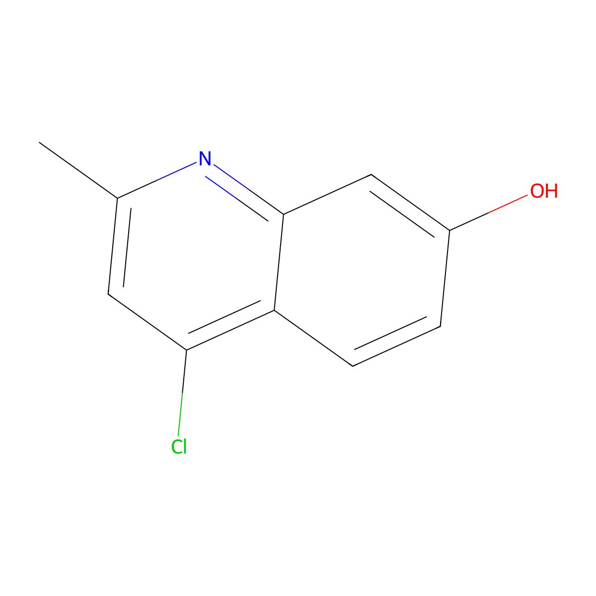 4-Chloro-2-methylquinolin-7-ol molecular structure, CAS 148018-30-8