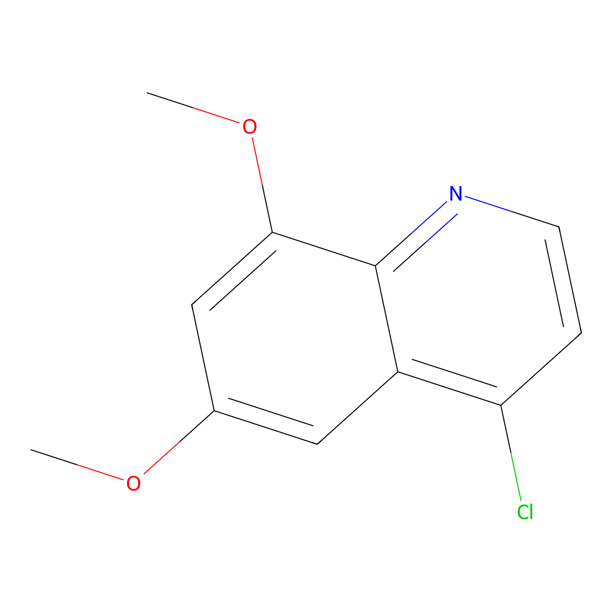 4-Chloro-6,8-dimethoxyquinoline molecular structure, CAS 148018-31-9