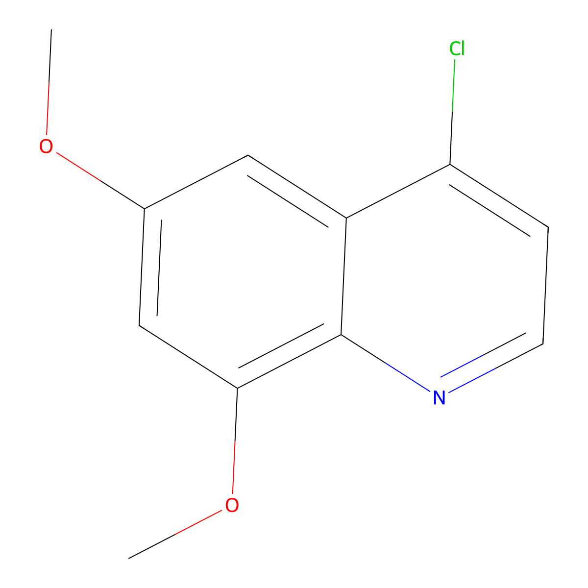 4-Chloro-6,8-dimethoxyquinoline molecular structure, CAS 148018-31-9