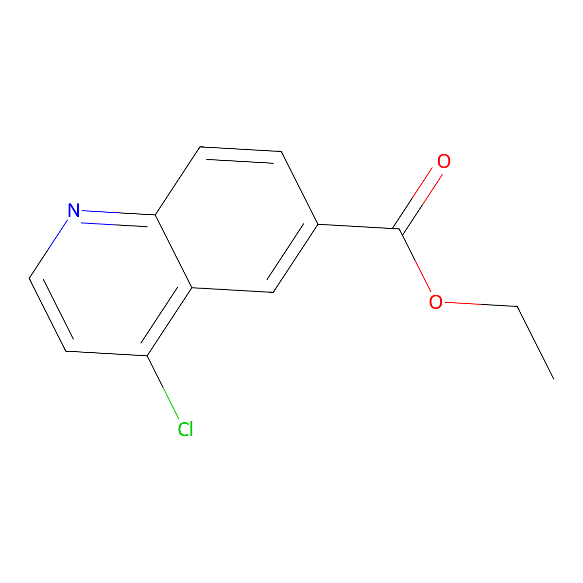 Ethyl 4-chloroquinoline-6-carboxylate molecular structure, CAS 148018-34-2