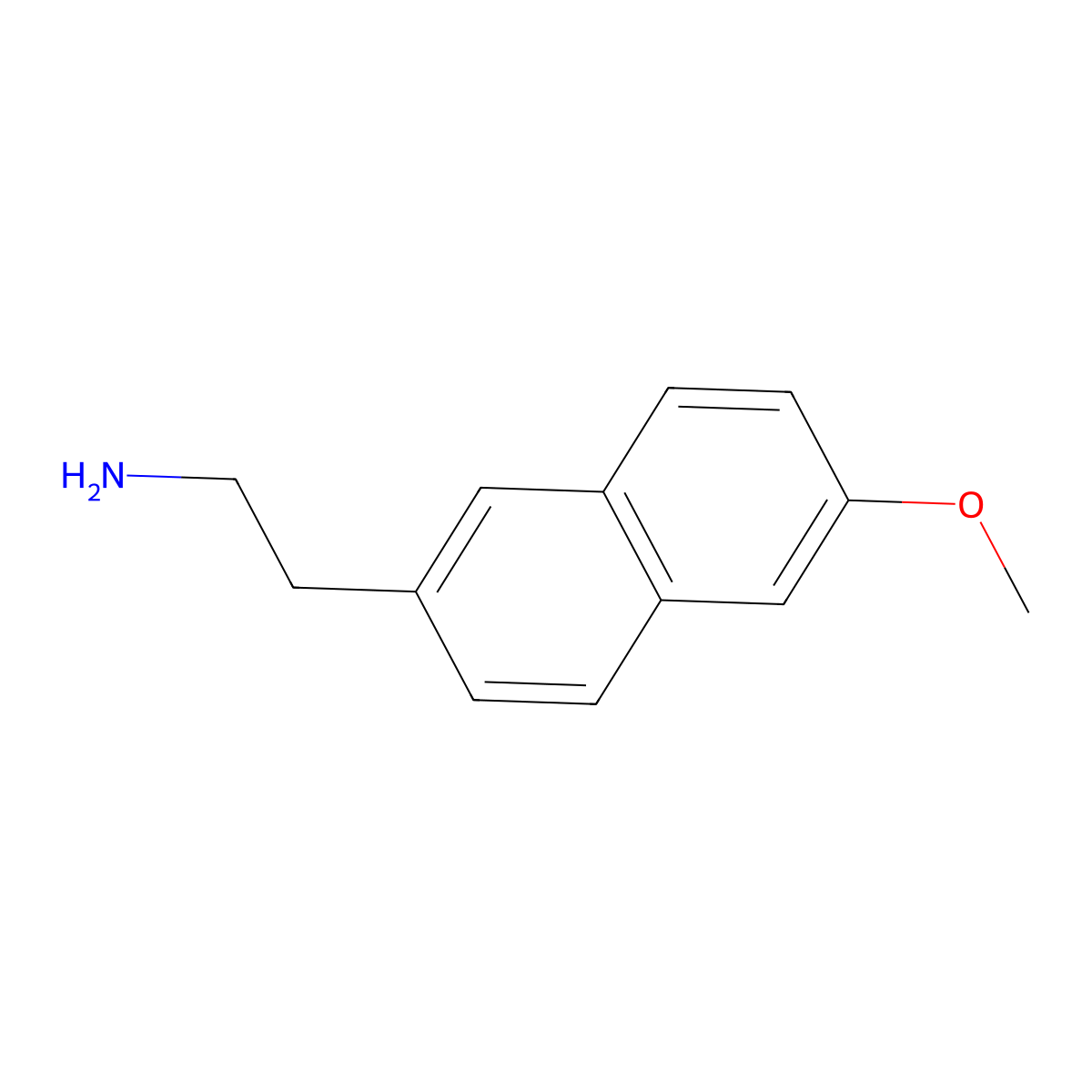 2-(6-Methoxynaphthalen-2-YL)ethan-1-amine molecular structure, CAS 148018-65-9