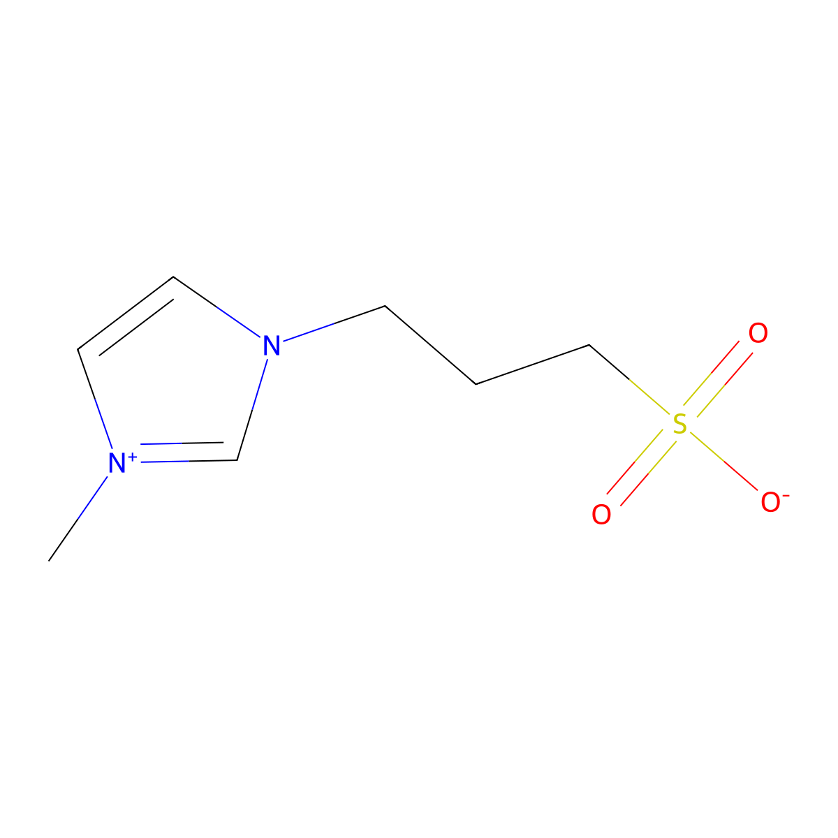 3-(1-Methyl-1H-imidazol-3-ium-3-yl)propane-1-sulfonate molecular structure, CAS 148019-49-2