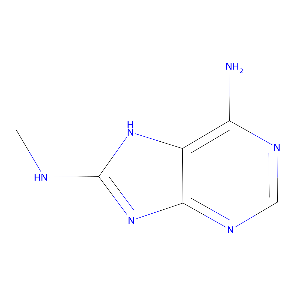N8-Methyl-9H-purine-6,8-diamine molecular structure, CAS 148019-88-9