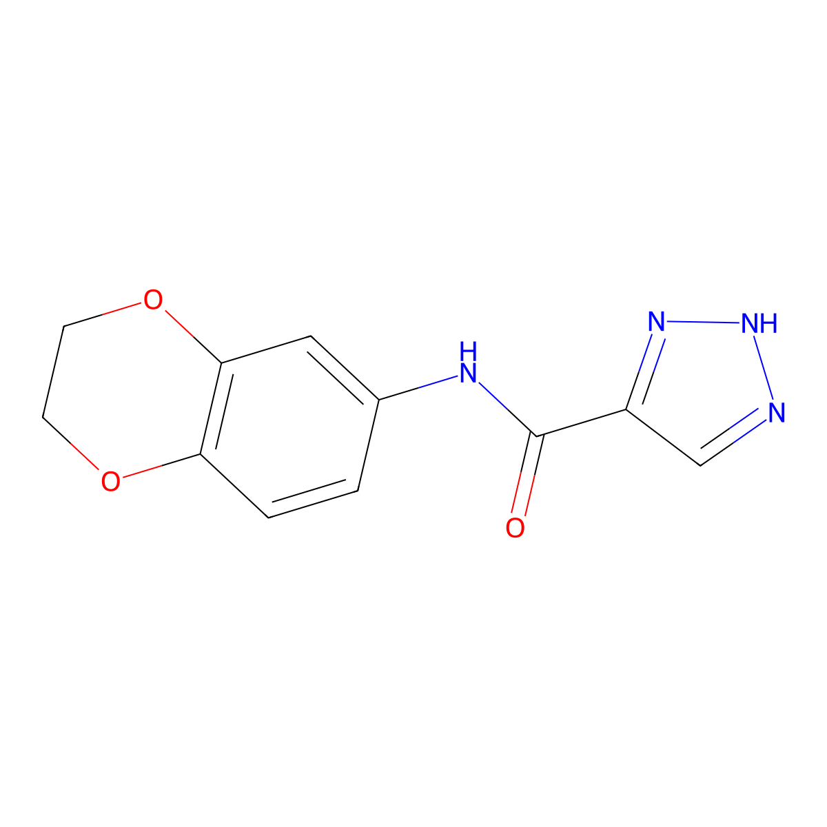 N-(2,3-dihydro-1,4-benzodioxin-6-yl)-1H-1,2,3-triazole-5-carboxamide molecular structure, CAS 1480194-48-6