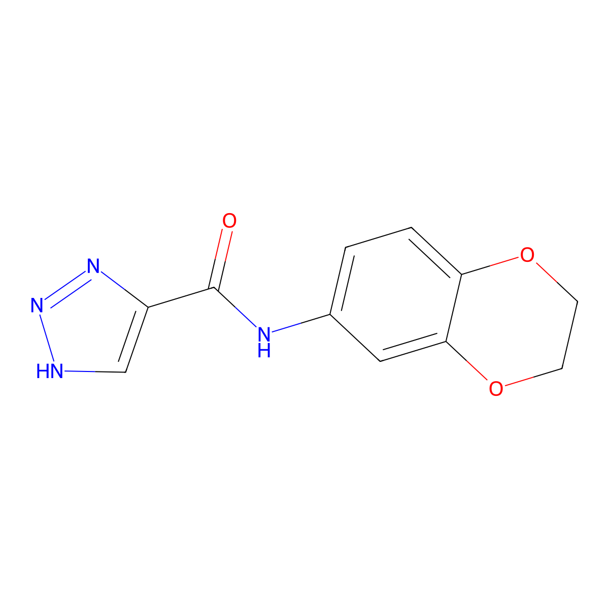 N-(2,3-dihydro-1,4-benzodioxin-6-yl)-1H-1,2,3-triazole-5-carboxamide molecular structure, CAS 1480194-48-6
