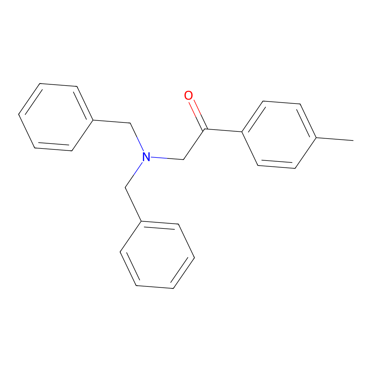 2-(Dibenzylamino)-1-(4-methylphenyl)ethanone molecular structure, CAS 14802-32-5