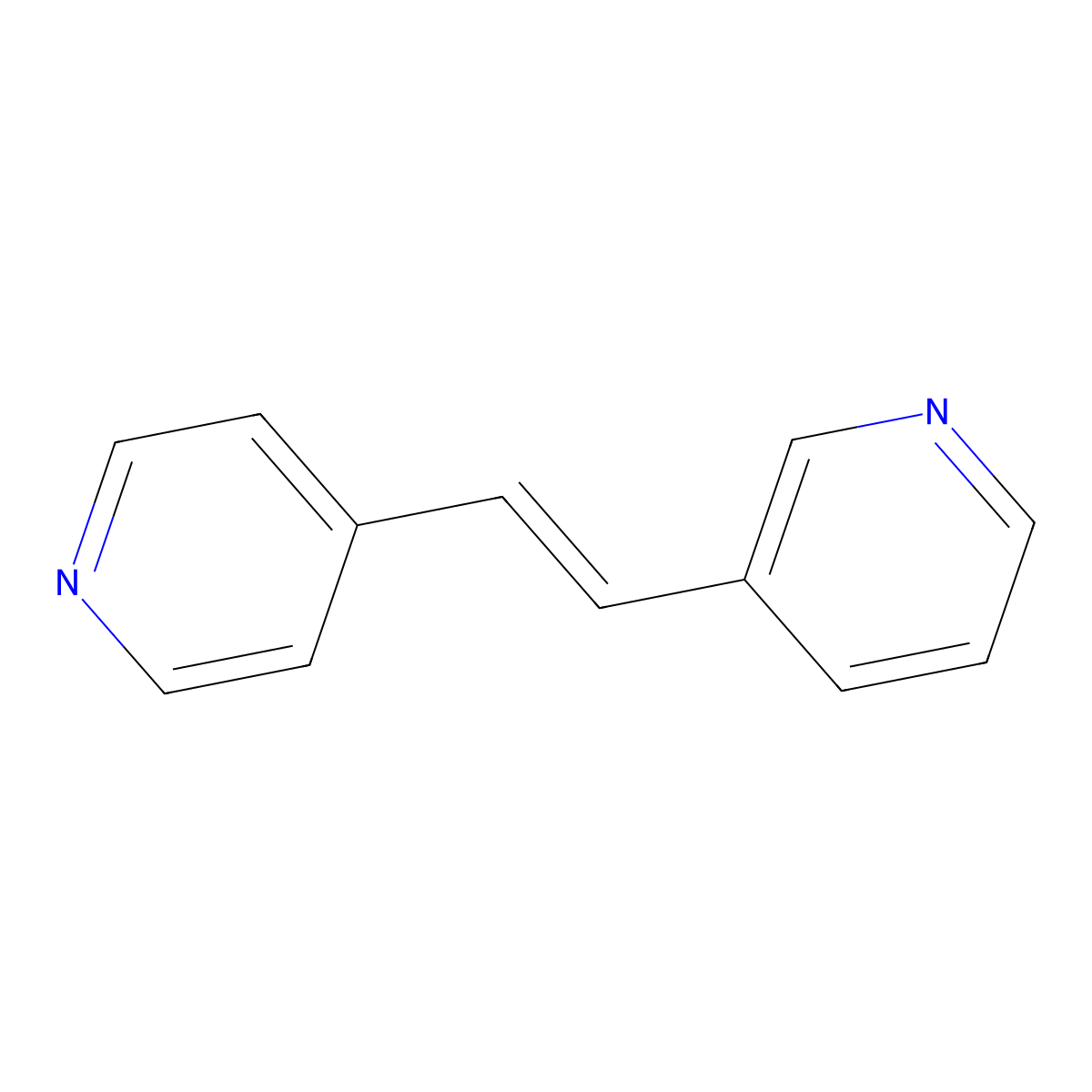 (E)-3-(2-(4-Pyridyl)vinyl)pyridine molecular structure, CAS 14802-44-9