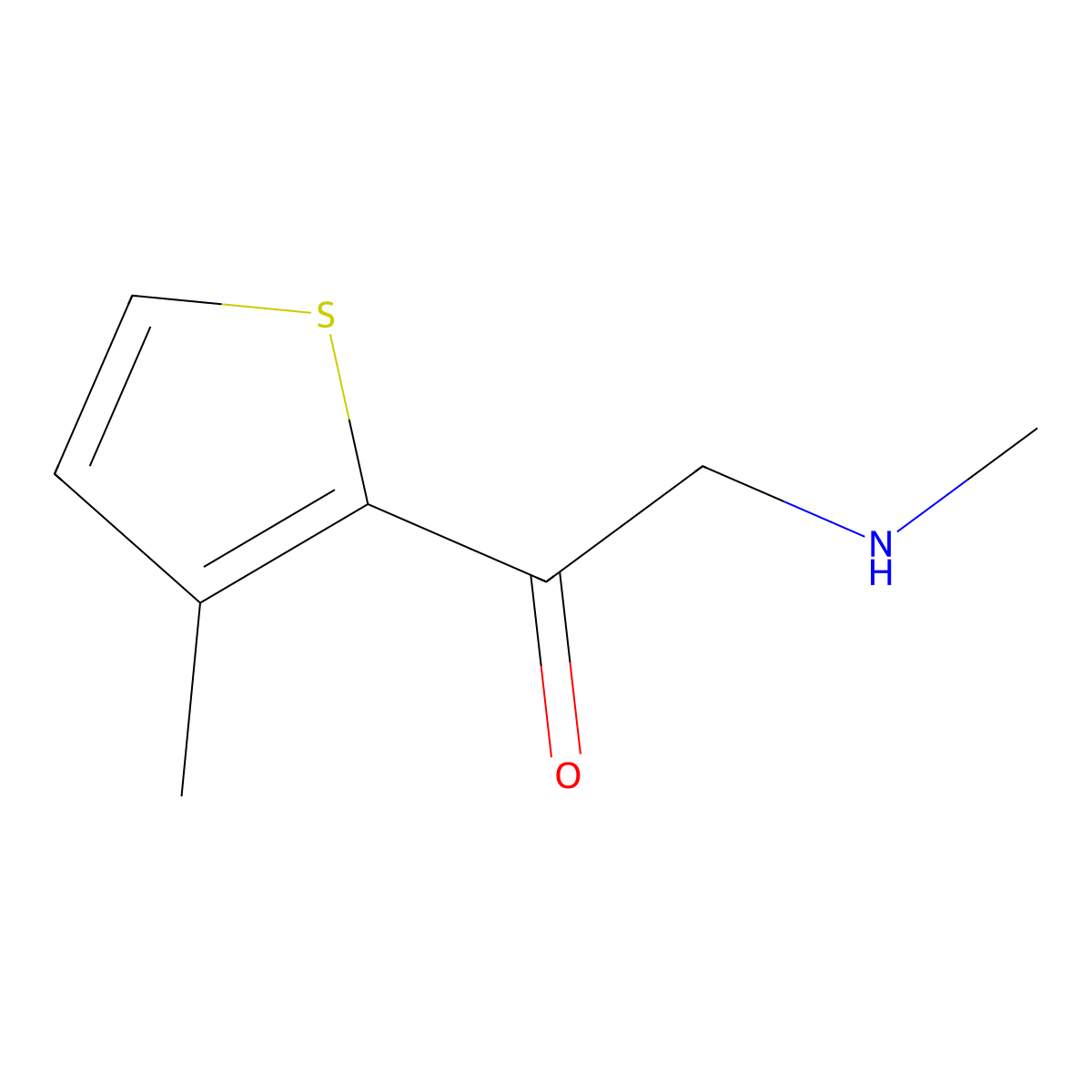 2-(Methylamino)-1-(3-methylthiophen-2-yl)ethan-1-one molecular structure, CAS 1480235-08-2