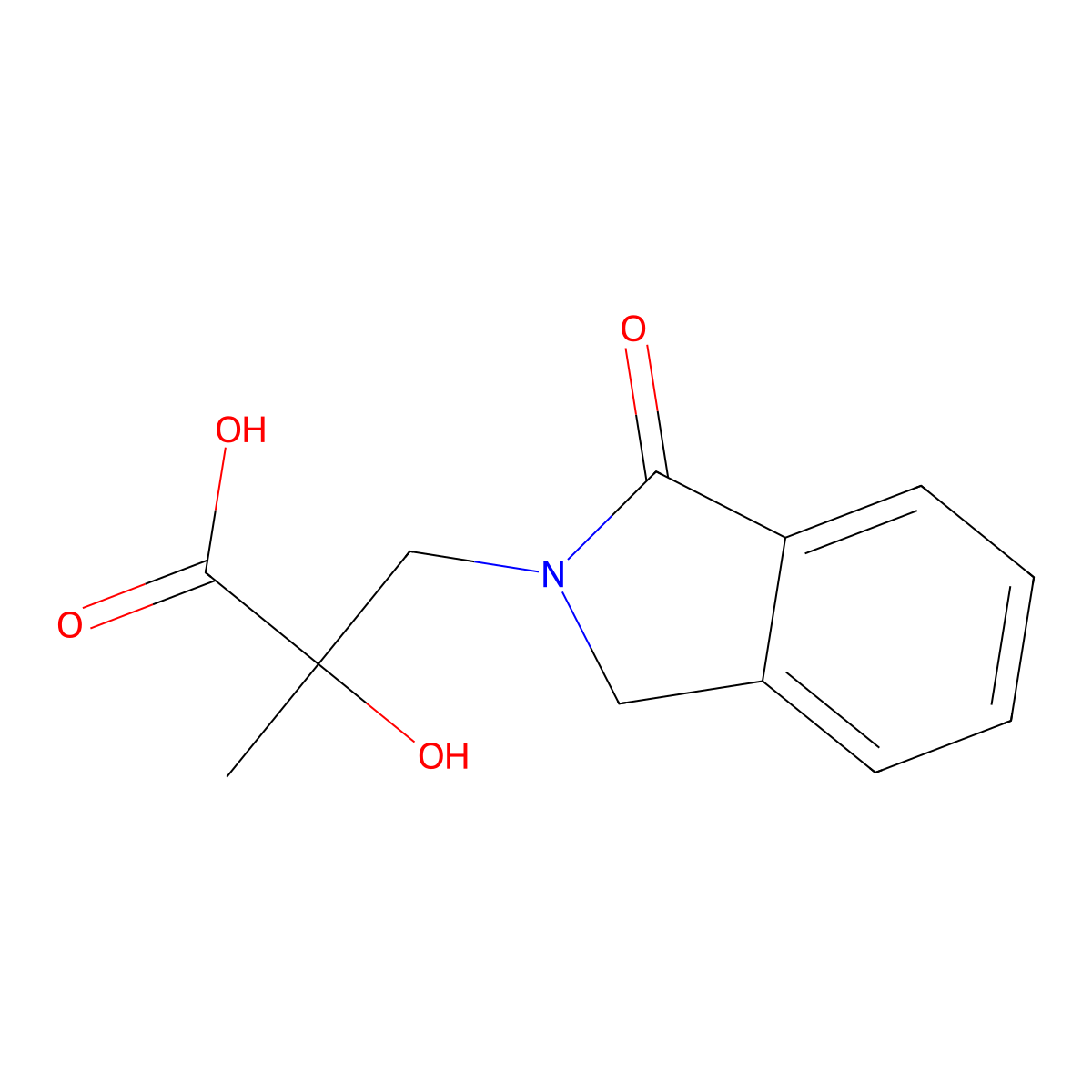 2-hydroxy-2-methyl-3-(1-oxo-2,3-dihydro-1H-isoindol-2-yl)propanoic acid molecular structure, CAS 1480244-90-3