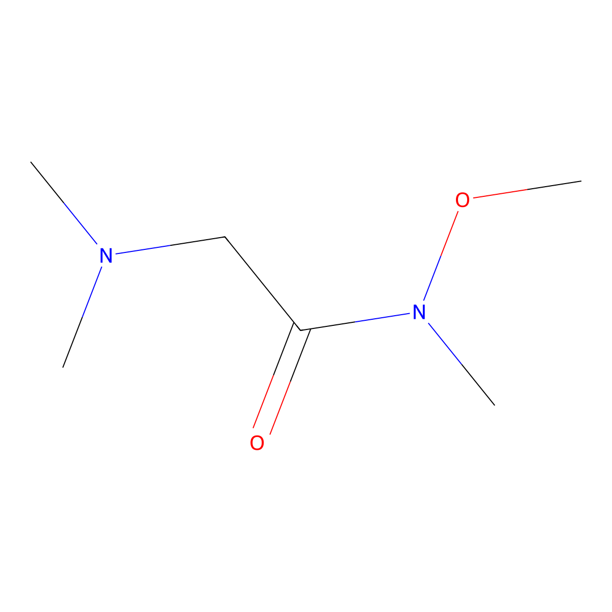 2-(dimethylamino)-N-methoxy-N-methylacetamide molecular structure, CAS 1480246-09-0