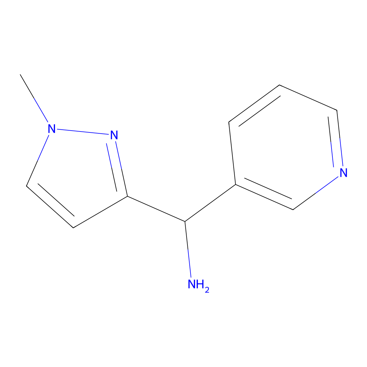 (1-Methyl-1h-pyrazol-3-yl)(pyridin-3-yl)methanamine molecular structure, CAS 1480251-53-3
