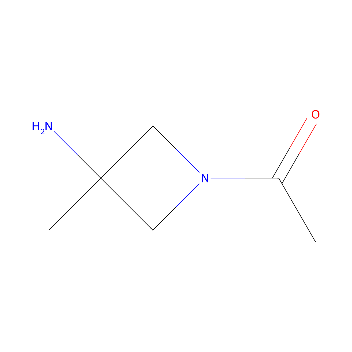 1-(3-Amino-3-methylazetidin-1-yl)ethan-1-one molecular structure, CAS 1480257-74-6