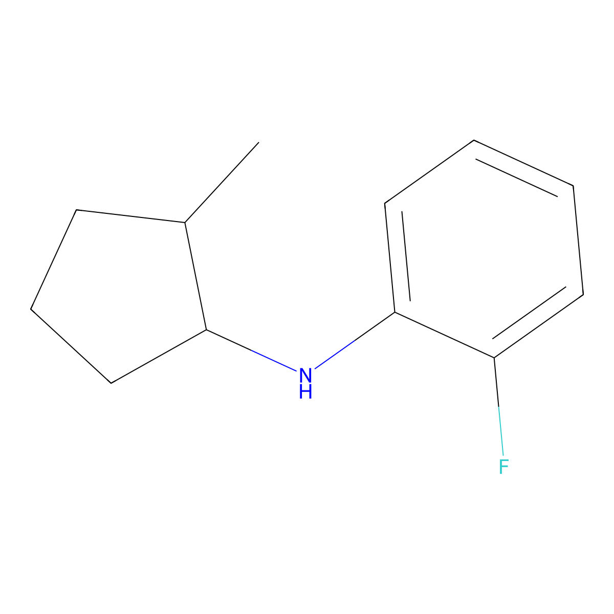 2-fluoro-N-(2-methylcyclopentyl)aniline molecular structure, CAS 1480275-79-3