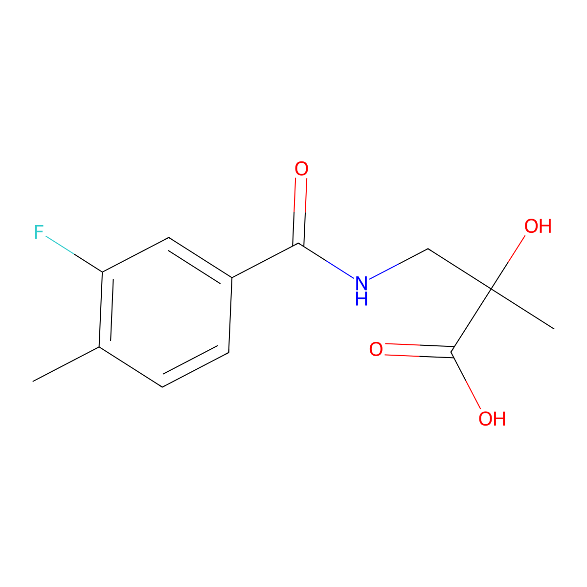 3-[(3-Fluoro-4-methylbenzoyl)amino]-2-hydroxy-2-methylpropanoic acid molecular structure, CAS 1480281-60-4