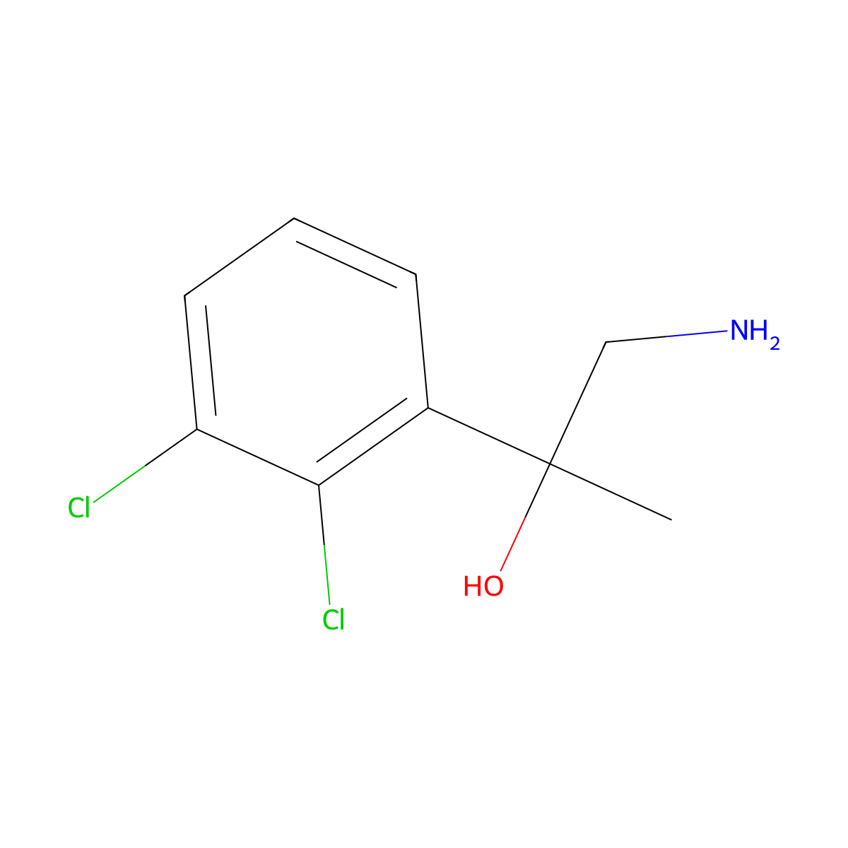 1-Amino-2-(2,3-dichlorophenyl)propan-2-ol molecular structure, CAS 1480288-68-3