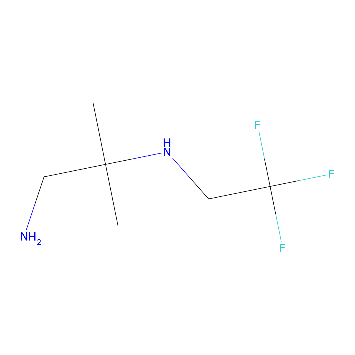 (1-Amino-2-methylpropan-2-yl)(2,2,2-trifluoroethyl)amine molecular structure, CAS 1480292-75-8