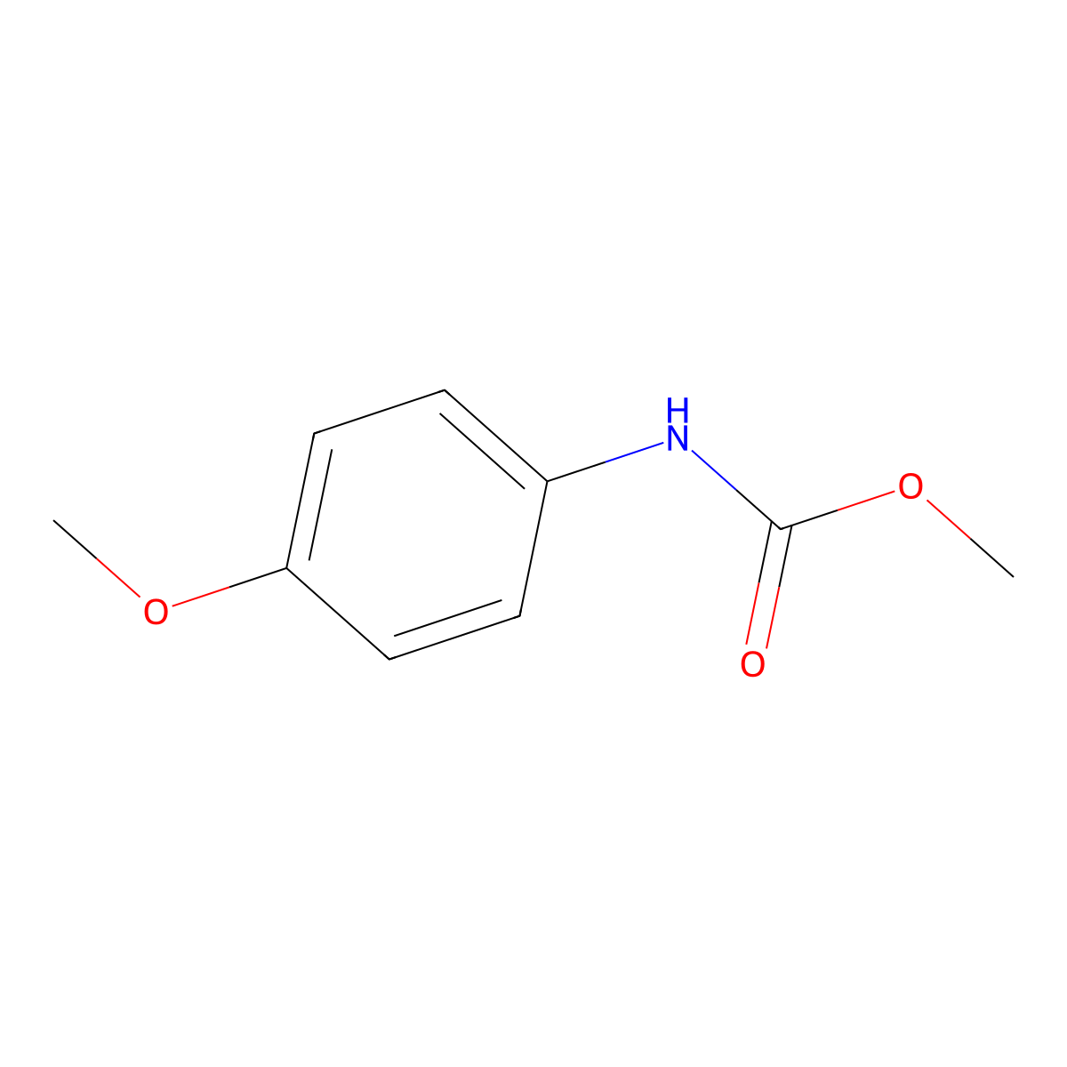 Methyl N-(4-methoxyphenyl)carbamate molecular structure, CAS 14803-72-6