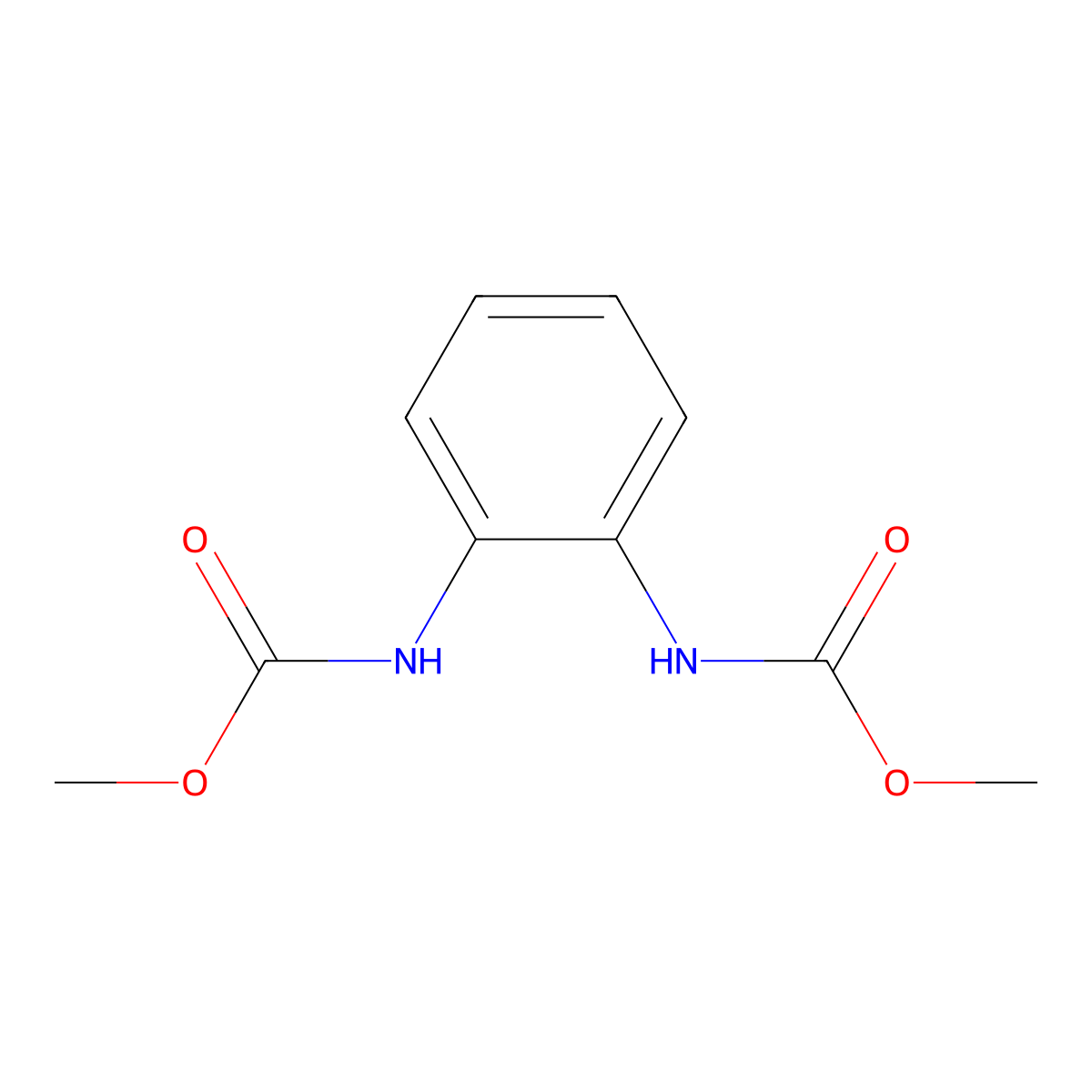 Dimethyl benzene-1,2-diylbiscarbamate molecular structure, CAS 14803-74-8