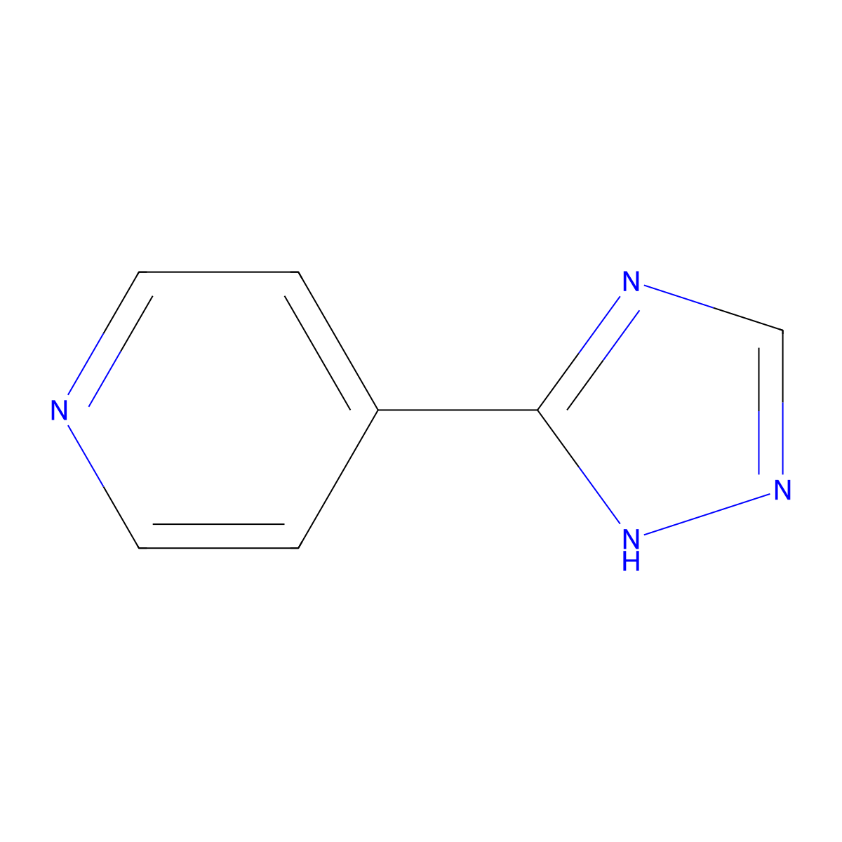 1H-1,2,4-Triazole, 5-(4-pyridyl)- molecular structure, CAS 14803-99-7
