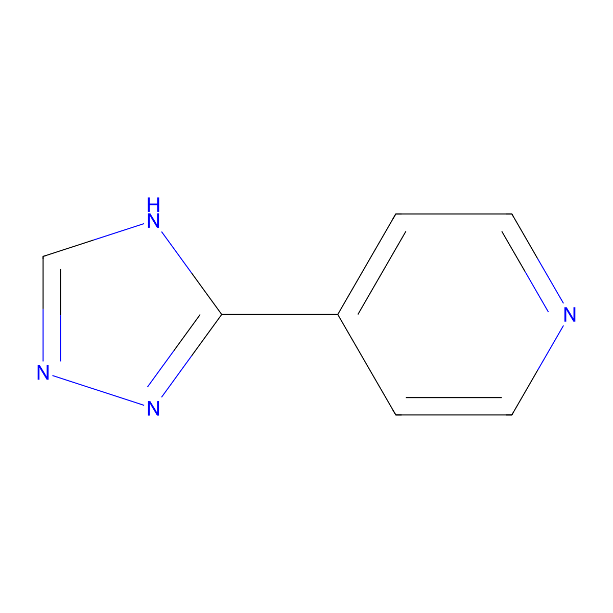 1H-1,2,4-Triazole, 5-(4-pyridyl)- molecular structure, CAS 14803-99-7