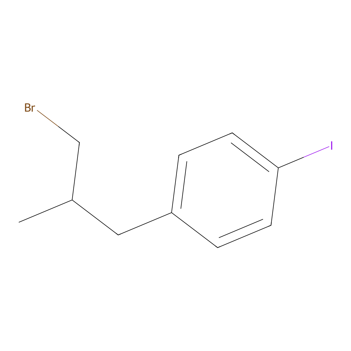 1-(3-Bromo-2-methylpropyl)-4-iodobenzene molecular structure, CAS 1480312-51-3