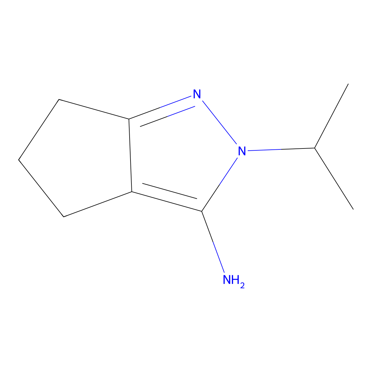 2-Isopropyl-2,4,5,6-tetrahydrocyclopenta[c]pyrazol-3-amine molecular structure, CAS 1480316-34-4