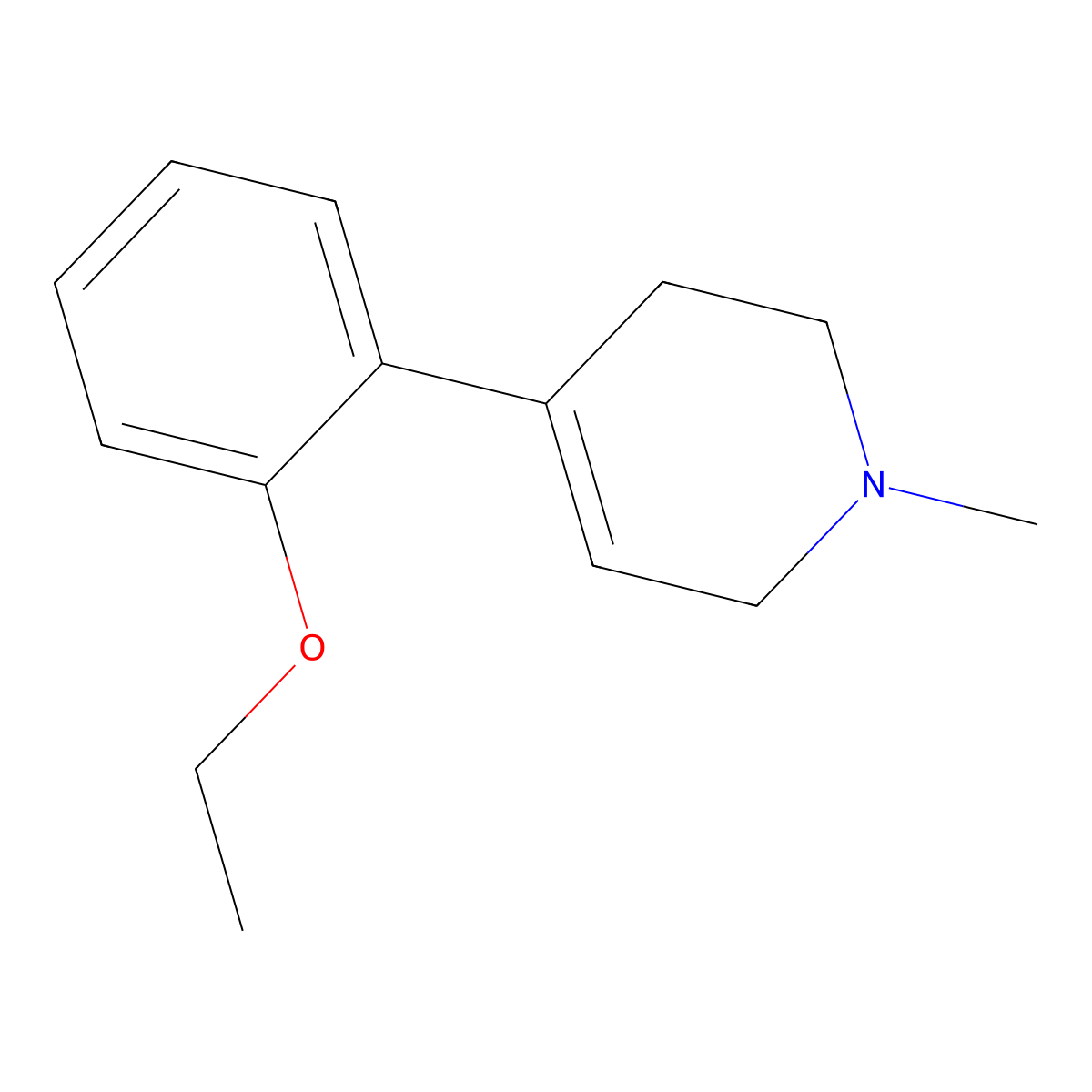 4-(2-Ethoxyphenyl)-1-methyl-1,2,3,6-tetrahydropyridine molecular structure, CAS 148033-46-9