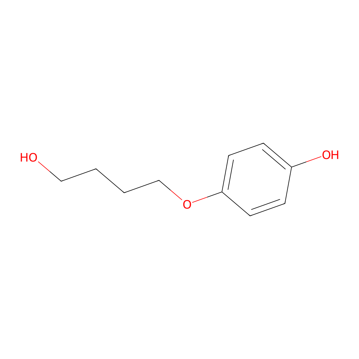 4-(4-Hydroxybutoxy)phenol molecular structure, CAS 148038-13-5