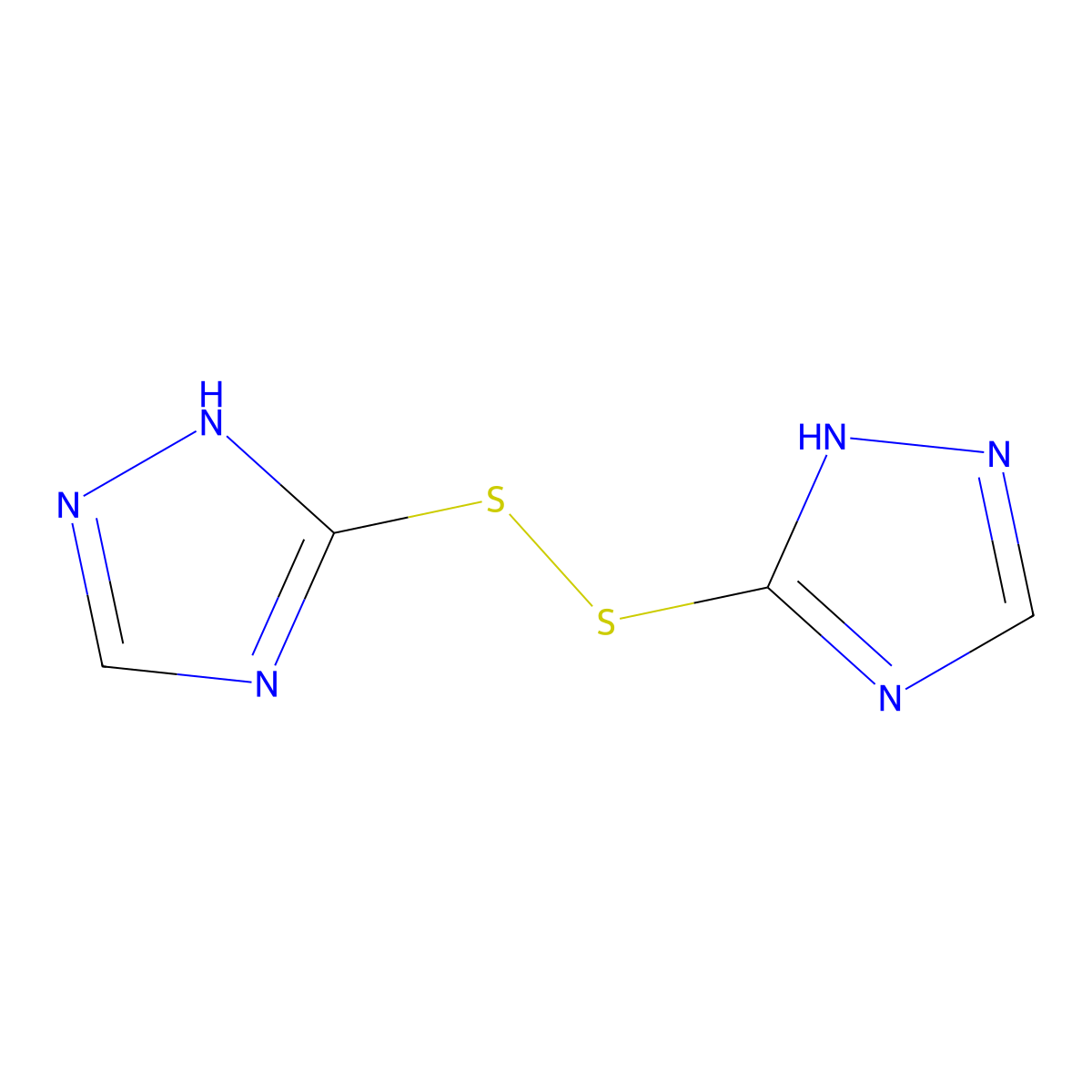 3,3'-Dithiobis(1H-1,2,4-triazole) molecular structure, CAS 14804-01-4