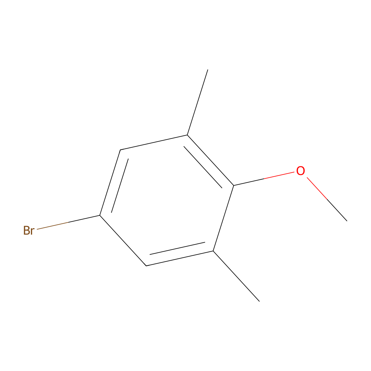 4-Bromo-2,6-dimethylanisole molecular structure, CAS 14804-38-7