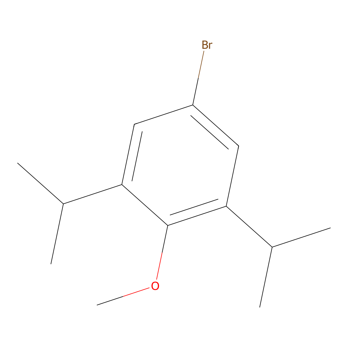 5-Bromo-1,3-diisopropyl-2-methoxybenzene molecular structure, CAS 14804-41-2
