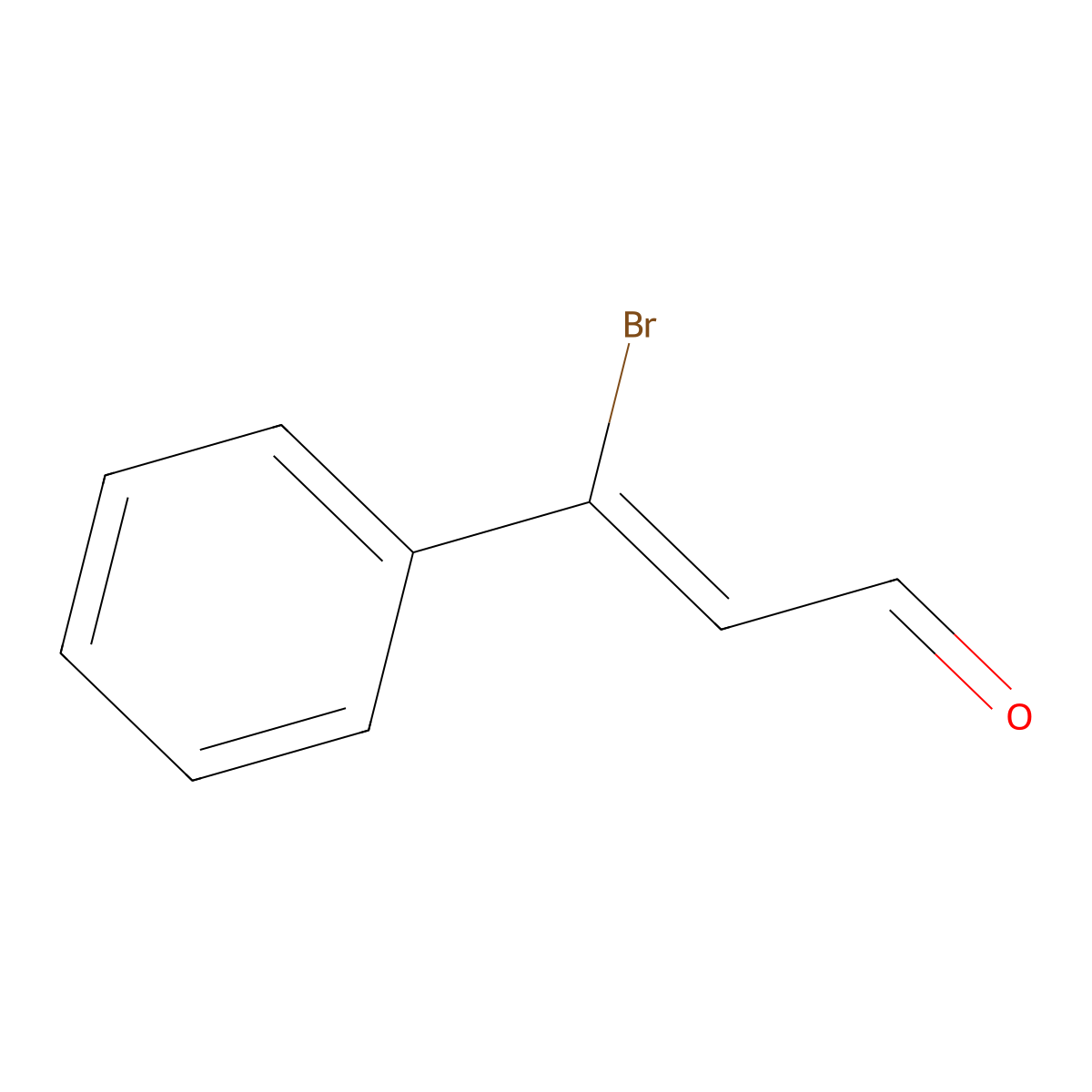 3-Bromo-3-phenylprop-2-enal molecular structure, CAS 14804-59-2