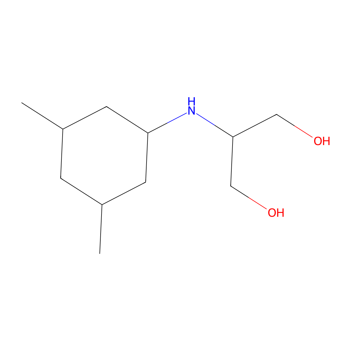 2-[(3,5-Dimethylcyclohexyl)amino]propane-1,3-diol molecular structure, CAS 1480404-22-5