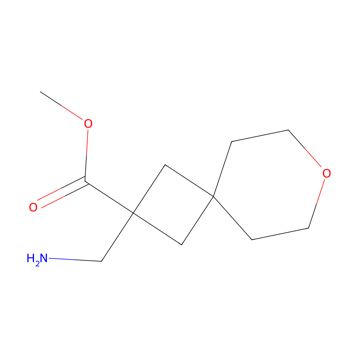 Methyl 2-(aminomethyl)-7-oxaspiro[3.5]nonane-2-carboxylate molecular structure, CAS 1480405-71-7